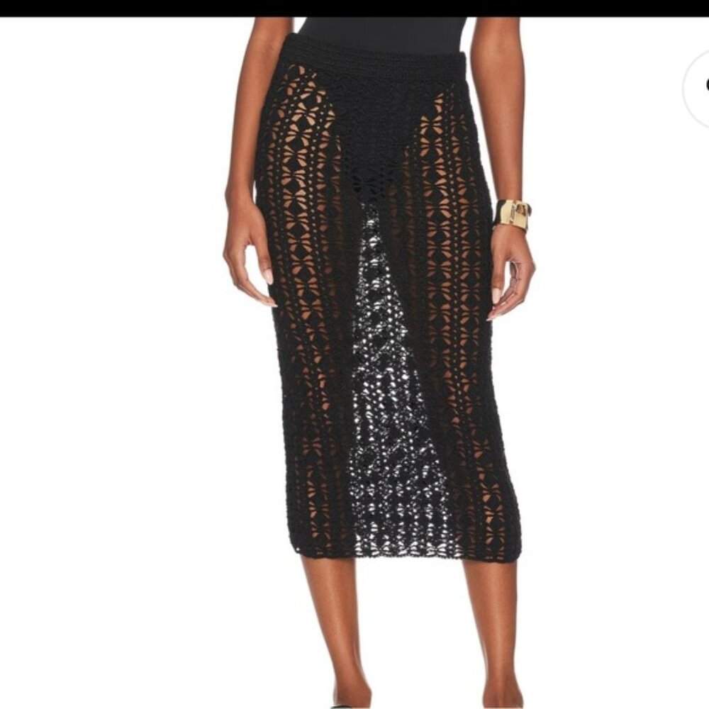 LAcademie Odilie Crochet Midi skirt
